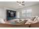 Spacious living room featuring a large sectional sofa and a media center at 215 Cypress Plantation Rd, Moncks Corner, SC 29461