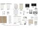 Image showcasing interior finish options: paint, flooring, tile, cabinet and counter selections for a new home at 326 Trailmore Ln, Summerville, SC 29486