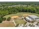 Aerial view of sports park with a playground, baseball fields, and covered picnic areas at 452 Minim St, Charleston, SC 29414