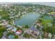 Breathtaking aerial view of community pond with scenic views and lush landscaping around the area at 55 Ashley Ave # 6, Charleston, SC 29401