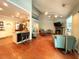 Open concept floorplan with a view of the kitchen and living room with fireplace at 6212 Fieldstone Cir, Charleston, SC 29414
