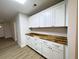Mud room with built in bench and butcher block countertop at 710 Gadsden Loop, Walterboro, SC 29488