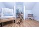 Bright bedroom with hardwood floors, stylish decor, and comfortable seating area at 760 Natchez Circle Cir, Mount Pleasant, SC 29464
