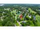 Breathtaking aerial view showcasing a golf course and a tranquil waterfront community at 919 Overview Ct, Mount Pleasant, SC 29464