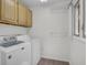 Clean laundry room with modern washer and dryer, storage cabinets, and natural light at 919 Overview Ct, Mount Pleasant, SC 29464