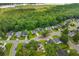 Aerial view of a lush neighborhood with mature trees and waterways at 1042 Steelechase Ln, Hanahan, SC 29410
