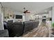 Spacious kitchen overlooks the living room, with hardwood floors and stainless appliances at 111 Nolin Road Rd, Moncks Corner, SC 29461