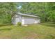 Exterior of the metal outbuilding with two garage doors and a side entry door at 1314 Cooper Store Rd, Moncks Corner, SC 29461