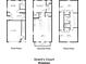 Detailed floor plan showcasing the layout of a three-story home, including room dimensions at 16 Nats Ct, Charleston, SC 29403