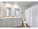 Bathroom featuring a double vanity with plenty of counter space and a shower/tub combination at 163 Spencer Cir, Summerville, SC 29485