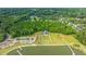 An aerial view shows the community lake and the park pavilion at 2031 Thornhill Dr, Summerville, SC 29485