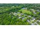 An aerial view shows the neighborhood with tree-lined streets and sidewalks at 2031 Thornhill Dr, Summerville, SC 29485