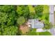 An aerial view shows the home with a private, fenced backyard and patio at 2031 Thornhill Dr, Summerville, SC 29485