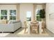 Cozy dining area with a white table, seating for six, and a sliding door leading to backyard at 205 Agrarian Ave, Summerville, SC 29485