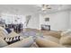 Comfortable living room with plush seating, a ceiling fan, and an inviting open layout at 208 Kirkland St, Goose Creek, SC 29445