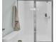 Tiled shower stall with glass door in a well-lit bathroom at 208 Kirkland St, Goose Creek, SC 29445