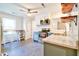 Stylish kitchen featuring stainless steel appliances, blue cabinets and an eat-in bar at 209 Apache Dr, Summerville, SC 29483