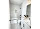 Modern bathroom with a tub, shower, and vanity with granite countertop at 25 Nats Ct, Charleston, SC 29403