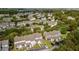 Aerial view of a residential neighborhood featuring mature trees, manicured lawns, and charming homes at 3000 Treadwell St, Mount Pleasant, SC 29466