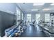 Modern fitness center with weights and workout equipment for a convenient exercise experience at 3000 Treadwell St, Mount Pleasant, SC 29466
