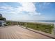 Wooden deck and beach with ocean view at 313 E Arctic Ave, Folly Beach, SC 29439