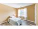 Sunny bedroom with golden walls, a comfortable bed, and a bright window dressed with sheer curtains at 3290 Middleburry Ln, Charleston, SC 29414
