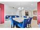 Bright dining area with a marble table connecting living and kitchen spaces at 3706 Blackjack Rd, Ladson, SC 29456