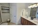 Clean and functional bathroom with double vanity, shower, and neutral color scheme at 4013 Conant Rd, Mount Pleasant, SC 29466