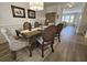 Spacious dining room has hardwood floors and leads into the living room at 4013 Conant Rd, Mount Pleasant, SC 29466