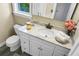 Stylish bathroom with a modern vanity, marble countertop, and ample storage space at 49 Crosscreek Dr, Charleston, SC 29412