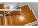 Staircase with wooden steps and white railings at 49 Crosscreek Dr, Charleston, SC 29412