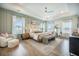 Tranquil main bedroom with a tray ceiling, comfortable seating, plush carpet, and generous natural light at 603 Cavour Ct, Summerville, SC 29486
