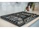 Close-up of a modern gas stove with stainless steel features and sleek design at 603 Cavour Ct, Summerville, SC 29486