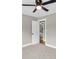 View into a bedroom with hardwood floors and a ceiling fan at 6305 Lucille Dr, North Charleston, SC 29406