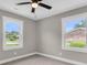 Bright bedroom features two windows offering an abundance of natural light at 6305 Lucille Dr, North Charleston, SC 29406