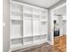 Built-in white storage shelves provide ample space, adding functionality and style at 6305 Lucille Dr, North Charleston, SC 29406