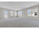 Large bonus room with neutral carpet, white walls, three windows and door to balcony at 735 Maynard Ln, Summerville, SC 29486