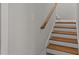 Stairway with wooden steps and white risers at 772 Opal Wing St, Moncks Corner, SC 29461