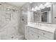 Stylish bathroom with marble tiles, modern fixtures, and a spacious shower at 1245 Lakefront Drive Dr, Charleston, SC 29412