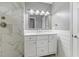 Stylish bathroom with marble tiles, modern fixtures, and a spacious shower at 1245 Lakefront Drive Dr, Charleston, SC 29412