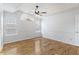 Light and airy main bedroom with hardwood floors, a ceiling fan, and bright light at 1245 Lakefront Drive Dr, Charleston, SC 29412