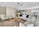 Open concept living room with a ceiling fan, neutral paint, and natural light at 1304 Lieben Rd, Mount Pleasant, SC 29466
