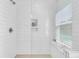 Modern shower with sleek tile, glass enclosure, and built-in niche offers spa-like comfort at 1304 Lieben Rd, Mount Pleasant, SC 29466