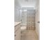 Hall bathroom with tub/shower combo and patterned shower curtain at 143 Airy Dr, Summerville, SC 29486