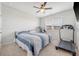 Bedroom with a ceiling fan and a window, featuring a treadmill at 143 Airy Dr, Summerville, SC 29486