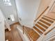 Open foyer with wood staircase and door to the outside at 143 Airy Dr, Summerville, SC 29486