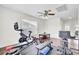 Bright exercise room features wood floors, a ceiling fan, and workout equipment perfect for any home gym setup at 145 Woodbrook Way, Moncks Corner, SC 29461