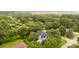 Aerial view of a home with a pool, surrounded by mature trees in a serene residential area at 1511 Fairway Dr, Charleston, SC 29412