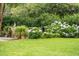Beautiful hydrangeas lining the backyard of the property and adding color to the landscape at 1511 Fairway Dr, Charleston, SC 29412