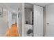 Convenient laundry closet with a washer and dryer, maximizing space efficiency at 1627 Live Oak Park, Seabrook Island, SC 29455